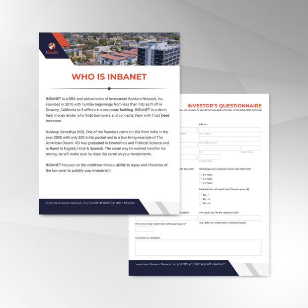 Inbanet - Trust Deed Investment Package Design