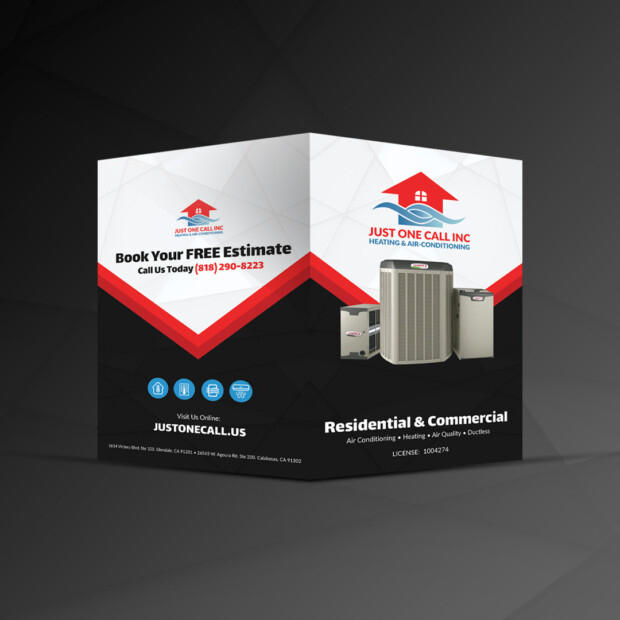 Info Folder - Cover Design | Just One Call