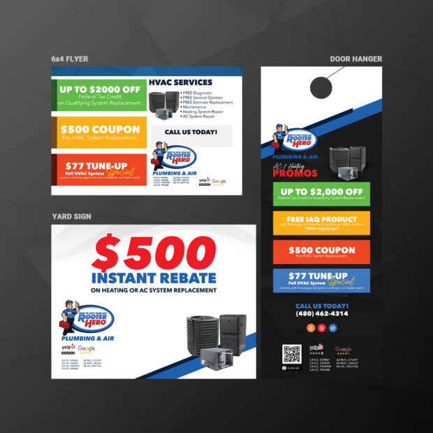 HVAC Marketing Materials | Rooter Hero | Evee Salazar - Bloq Marketing